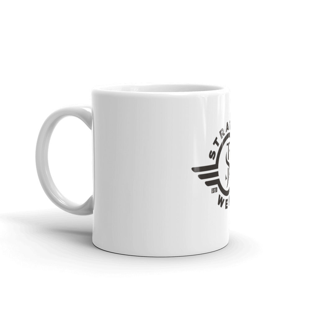 White glossy mug