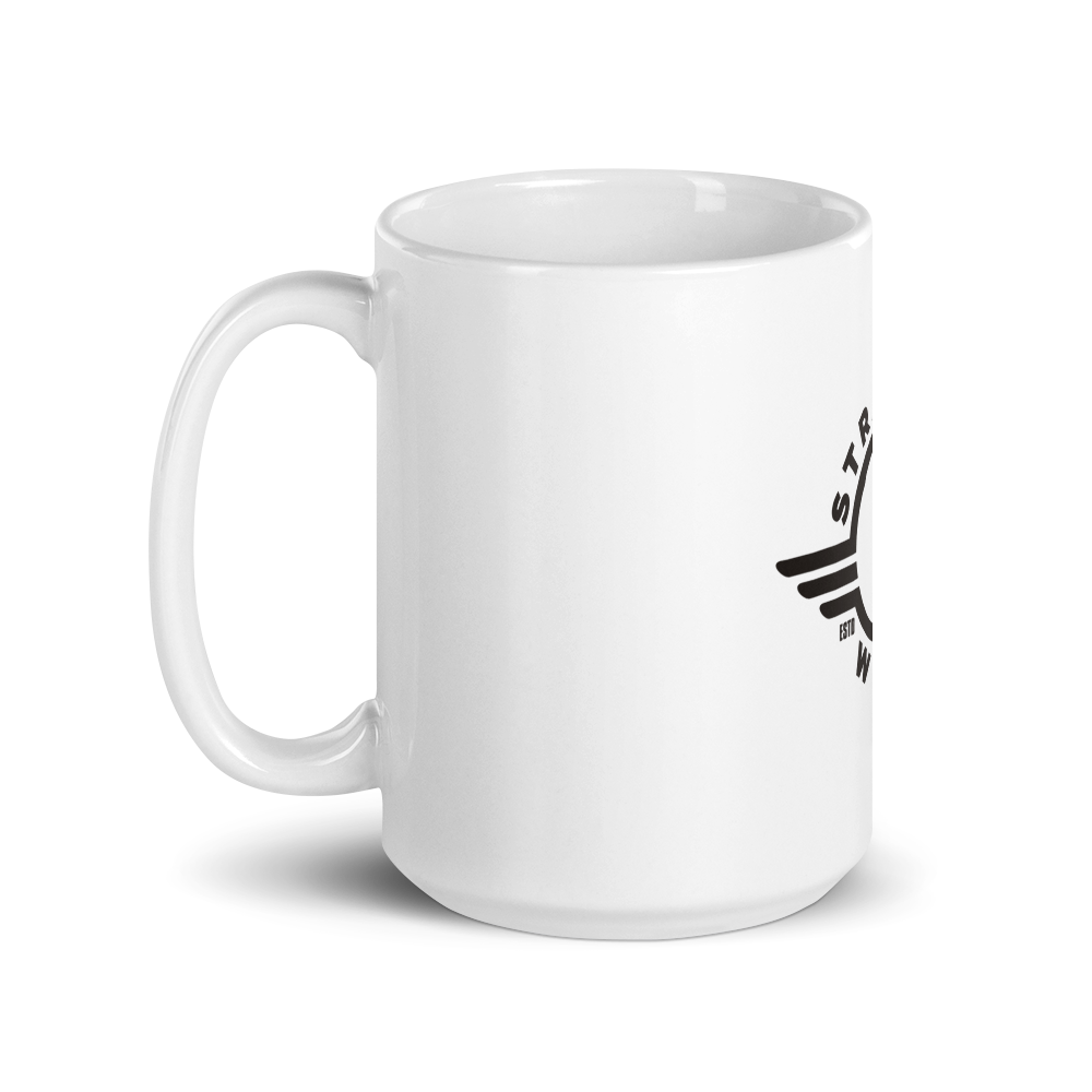 White glossy mug