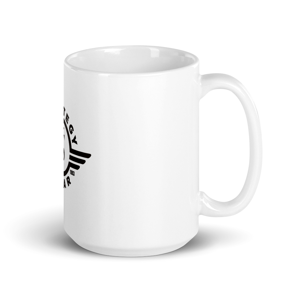 White glossy mug